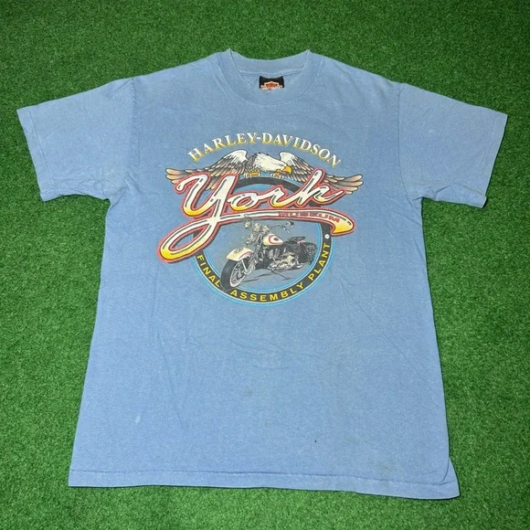 Harley-Davidson | Shirts | Vintage 9s Harley Davison York